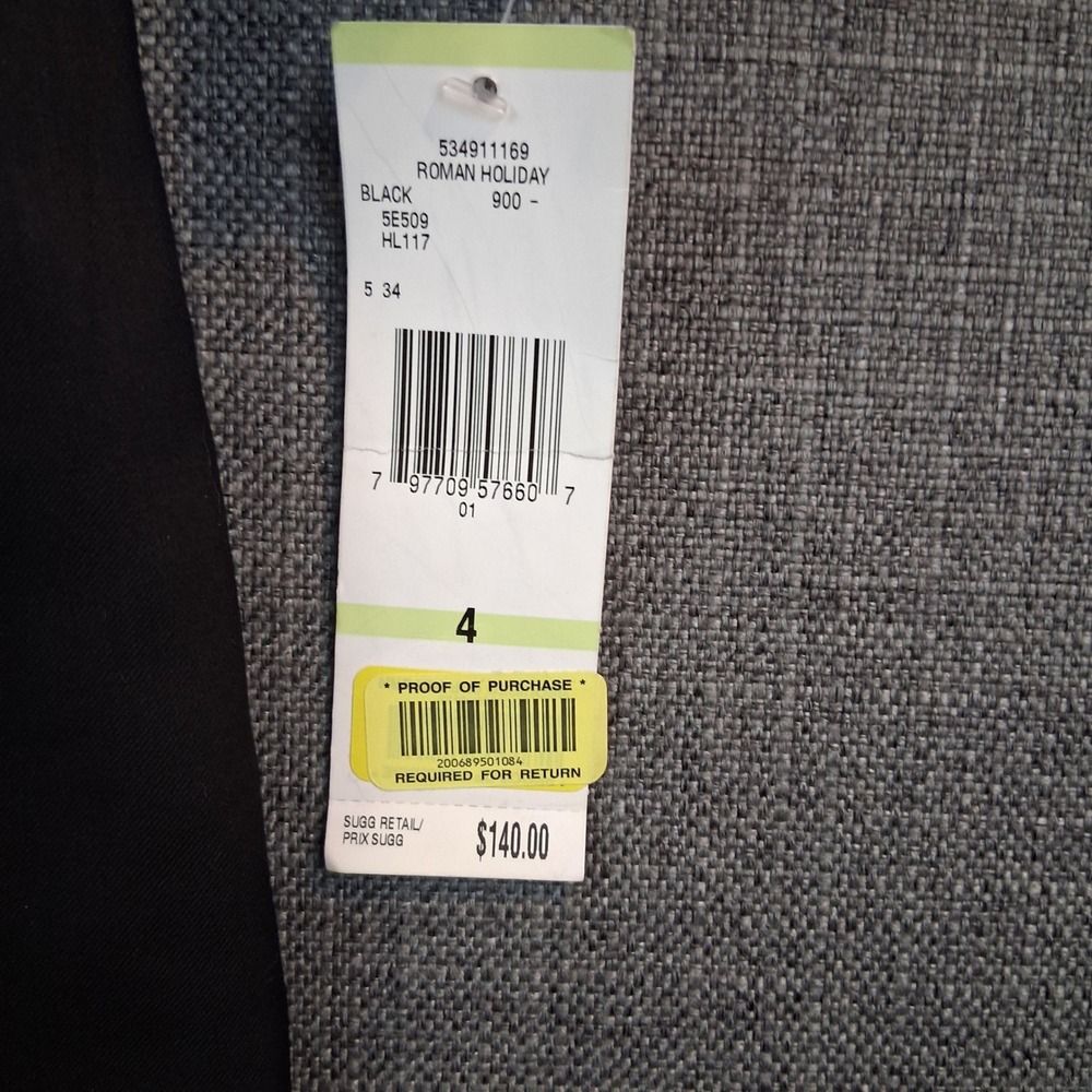 Tommy Hilfiger Black Ruffle Cap Sleeve Sheath Dress TD7S1ME1 Size 4 NEW - Picture 9 of 13